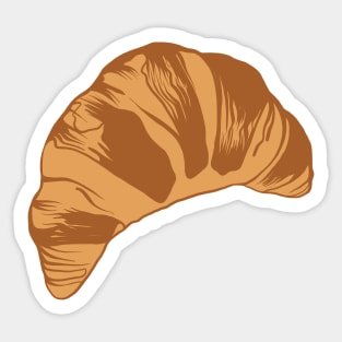 Flaky Croissant Illustration Sticker